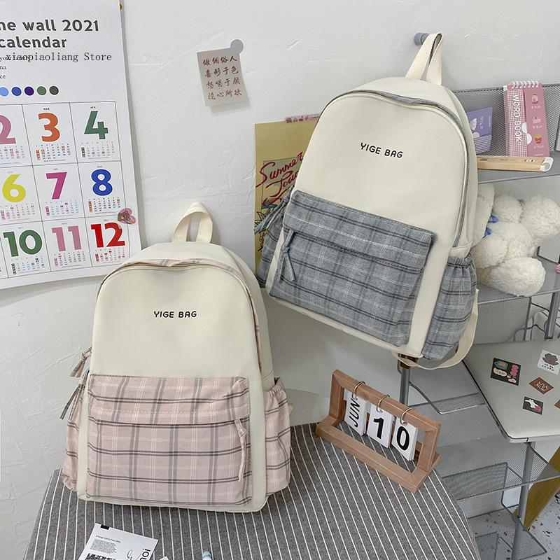 Embroidery University - 女の子のための大きな容量のバックパック,大きな大きなポケット,メッシュ,ファッショナブルな女性のバックパック,キャンバス,防水大学のバッグ