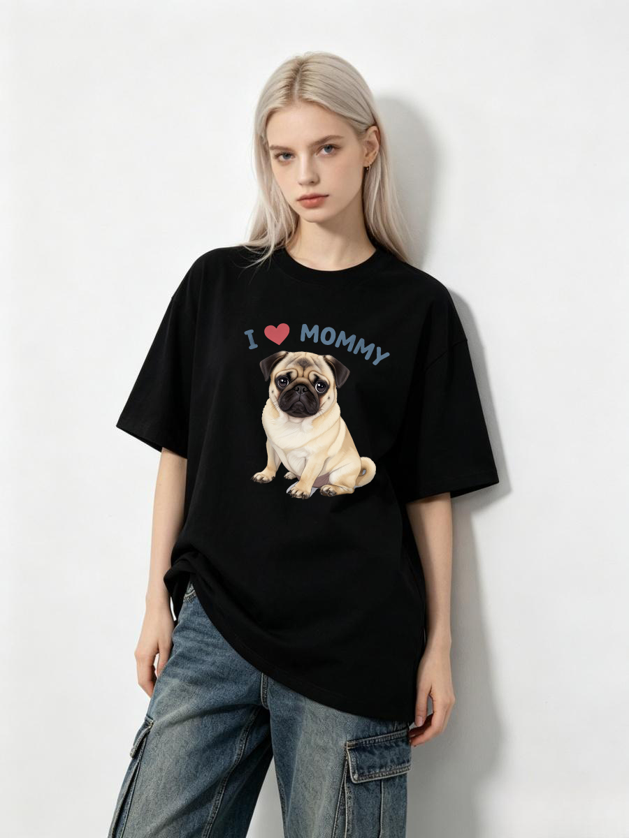 Embroidery Moisturizer - Tシャツ ペットプリント スリムフィット 安全性を確保する 通気性のある しわになりにくい