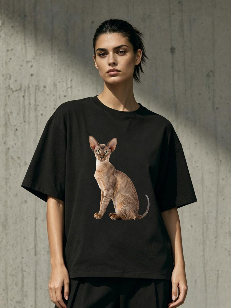 Embroidery Moisturizer - Tシャツ スパンデックス 漫画デザイン ルーズフィット ジム カワイイ