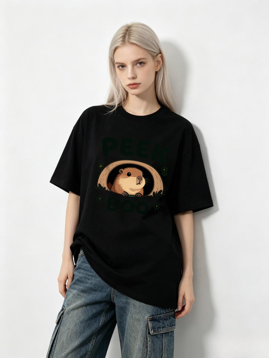 Embroidery University - トップス 女性用 リネン 竹繊維 クルーネック レギュラー