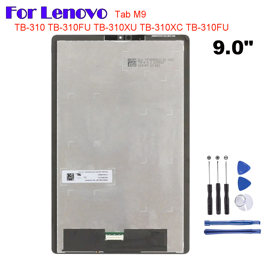 Embroidery Digitizer - LCDタッチスクリーンデジタイザー,ガラスアセンブリ,Lenovo m9,tb310,tb310fu,tb310xu,tb310xc,tb-310, TB-310FU, TB-310XU, 9.0インチ