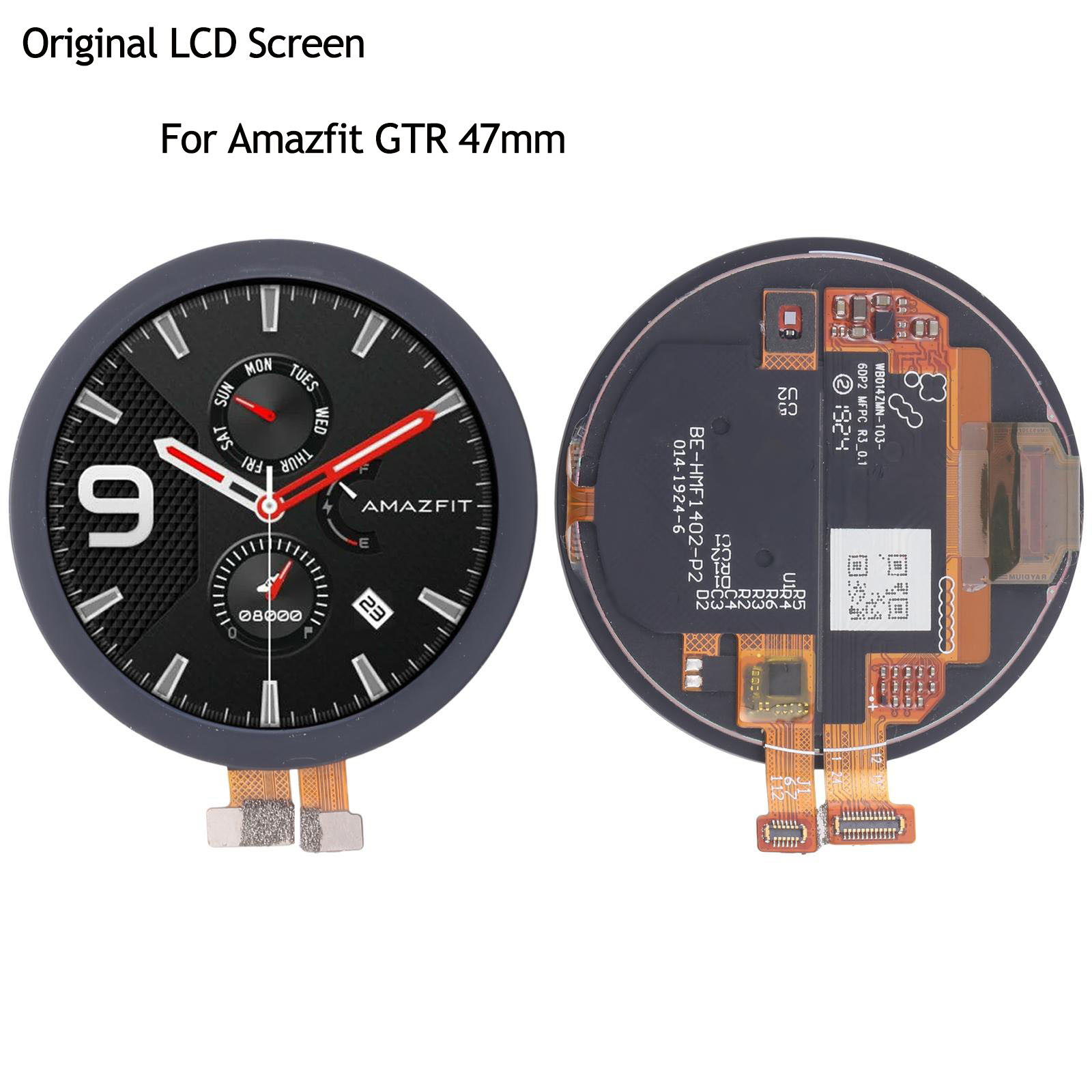 Embroidery Digitizer - Amazfit GTR 47mm用デジタイザー付きLCDスクリーン完全組み立て品、無料ツールセット付き