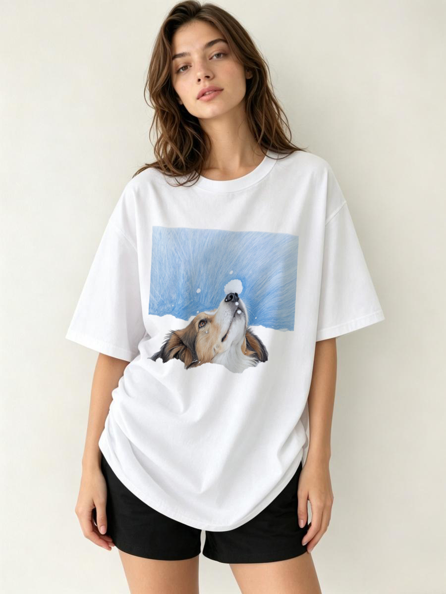 Embroidery Moisturizer - Tシャツ ベーシック オフィスプリンター 繊細な織りの生地を使用したフィットした形状 吸湿発散性 優雅なフレームワーク