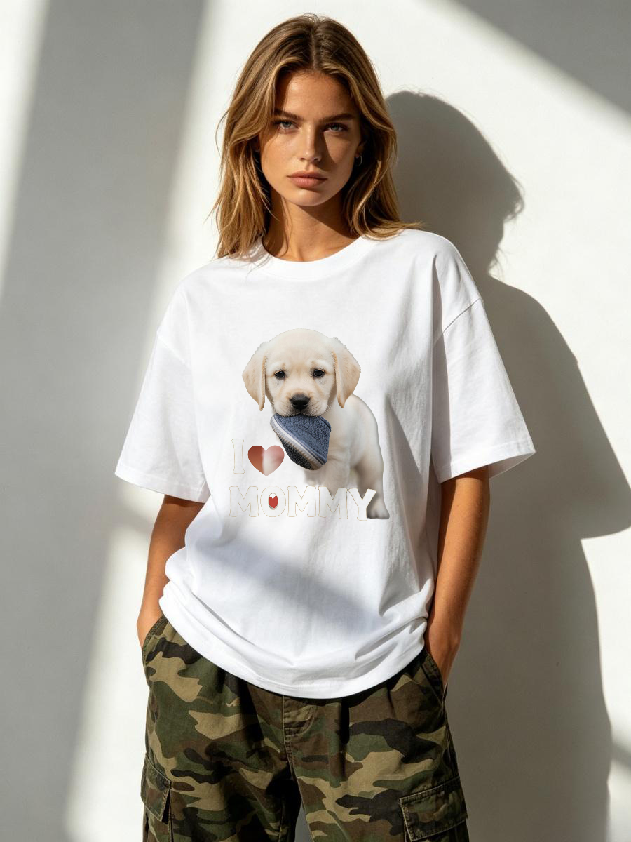 Embroidery Moisturizer - Tシャツ アニマルプリント リラックスフィット アップグレードされた吸湿発散性 絶対吸湿性 通気性