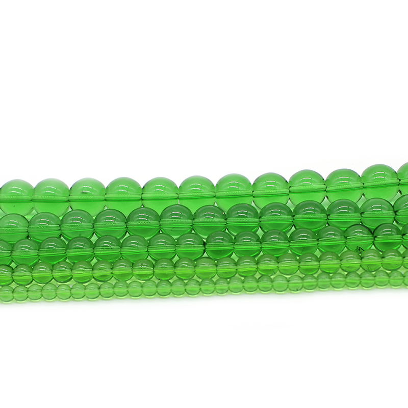 滑らかな緑色の天然石ビーズ,丸いガラスビーズ,ゆるい,裁縫用 - Embroidery Glass Beads のレビューと価格