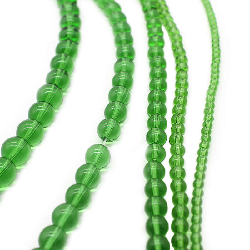 滑らかな緑色の天然石ビーズ,丸いガラスビーズ,ゆるい,裁縫用 - Embroidery Glass Beads のレビューと価格