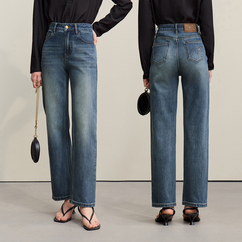 Amii レディース ジーンズ 2026 夏新作 ミッドロー - Embroidery Effect のレビューと価格