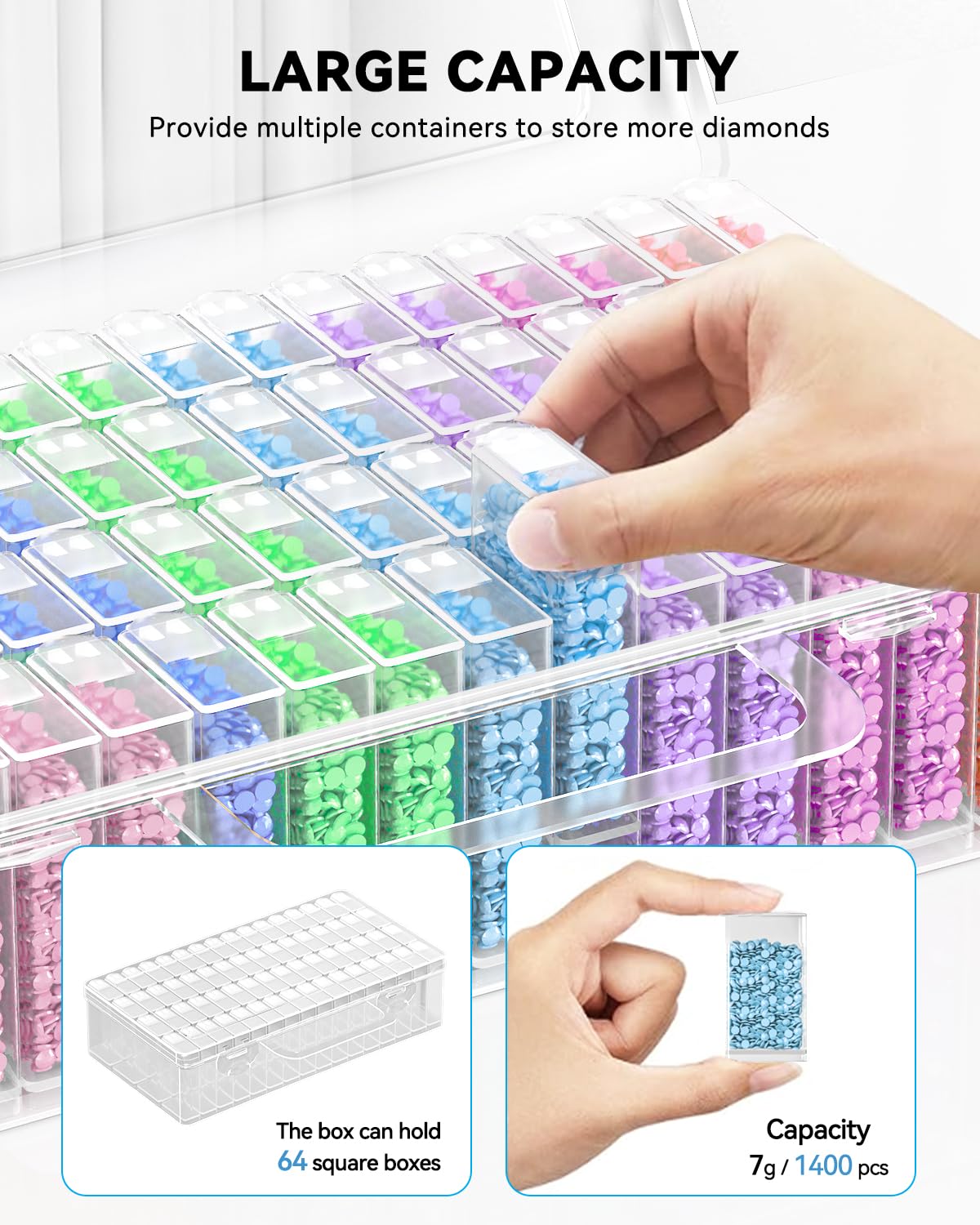 5D DIY ダイヤモンドペインティングツールアクセサリー収 - Embroidery Kit Starter のレビューと価格