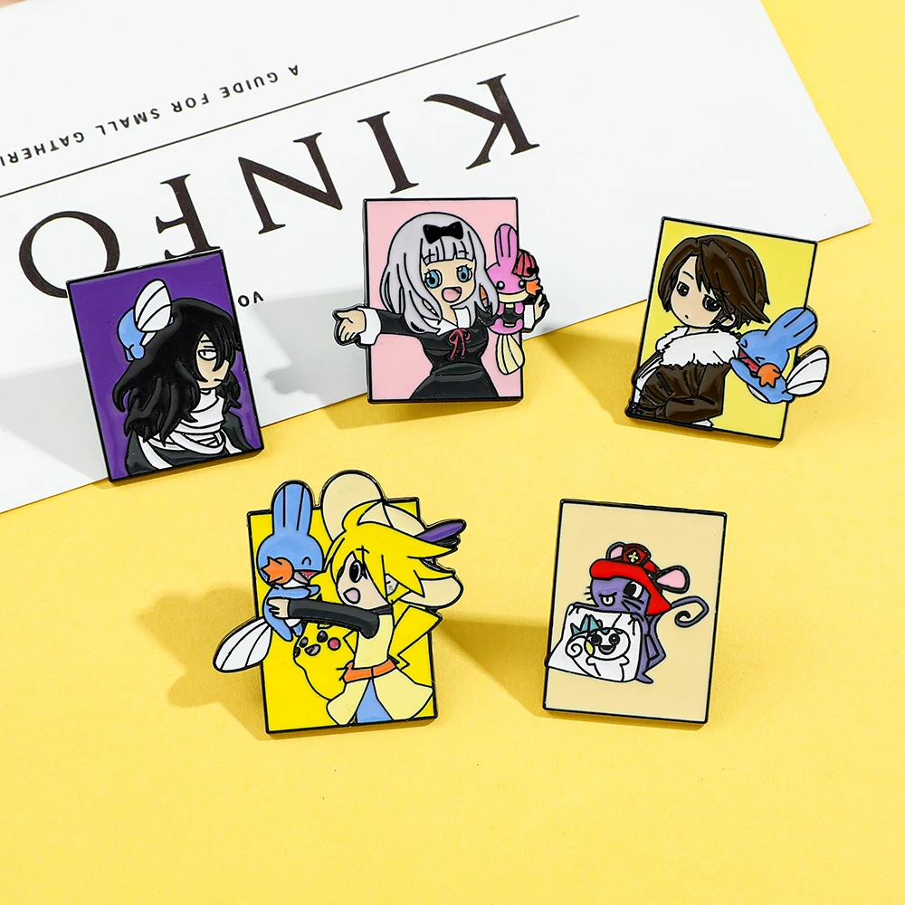 5 個ポケモンアニメキャラクターブローチファッションエナメル - Embroidery Garment のレビューと価格