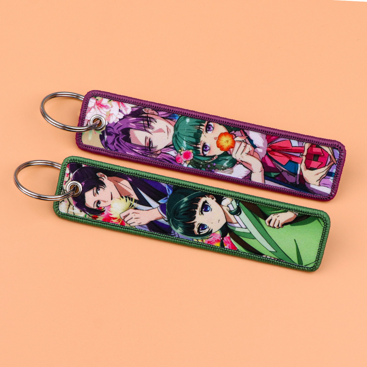 アニメ薬剤師日記刺繍キーホルダータグオートバイ車バックパック - Embroidery Keychain のレビューと価格