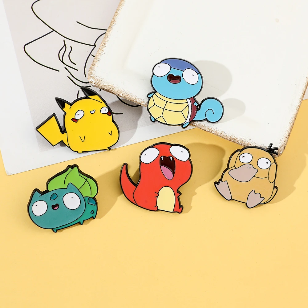 5 個漫画エルフブローチパーソナライズされたピカチュウゼニガ - Embroidery Garment のレビューと価格