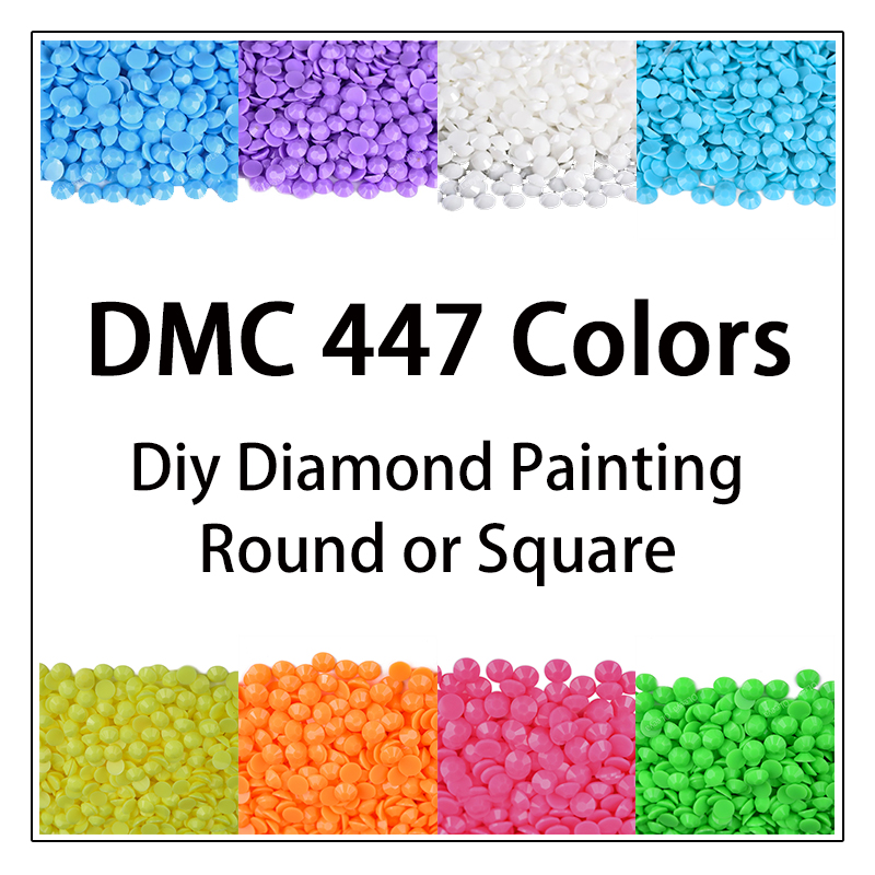 DMC 447 色 5D Diy ダイヤモンド塗装ドリルフル - Embroidery Glass Beads のレビューと価格