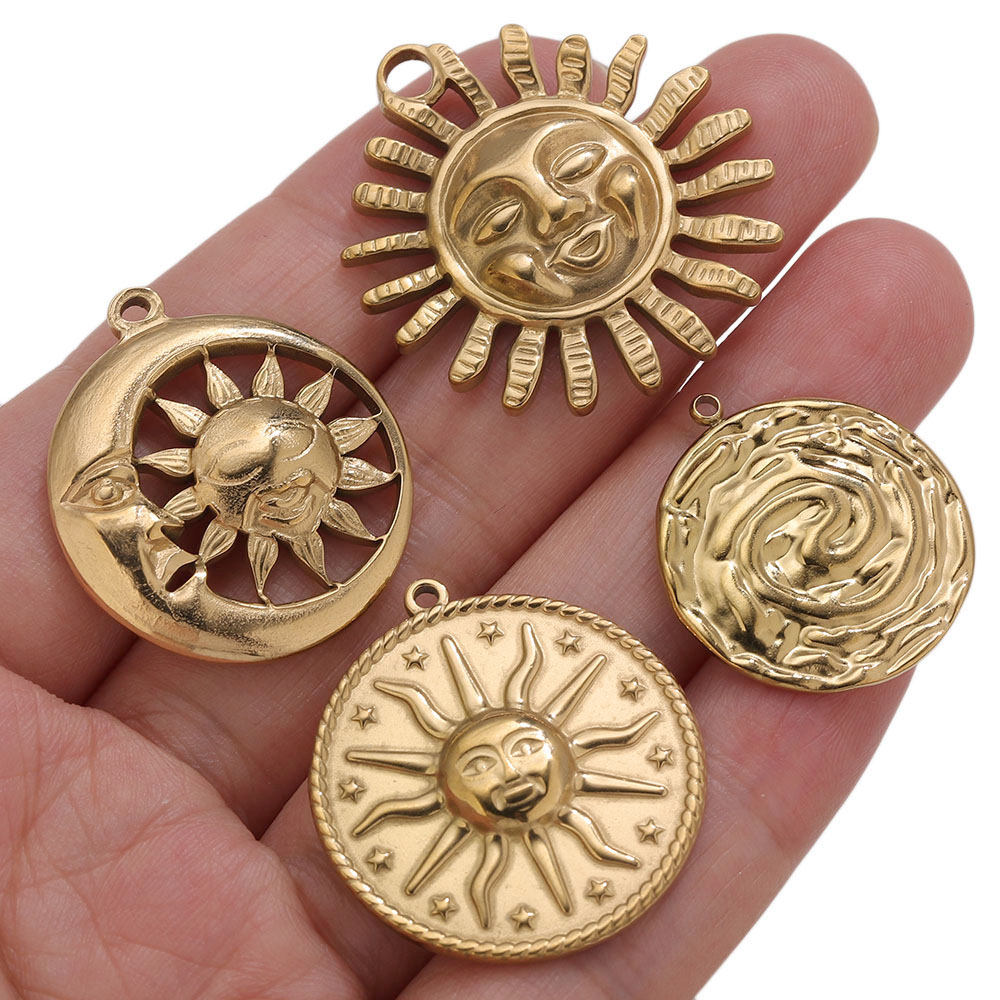 5 個 PVD ゴールドチャームステンレス鋼サンチャームヴィ - Embroidery Gold のレビューと価格