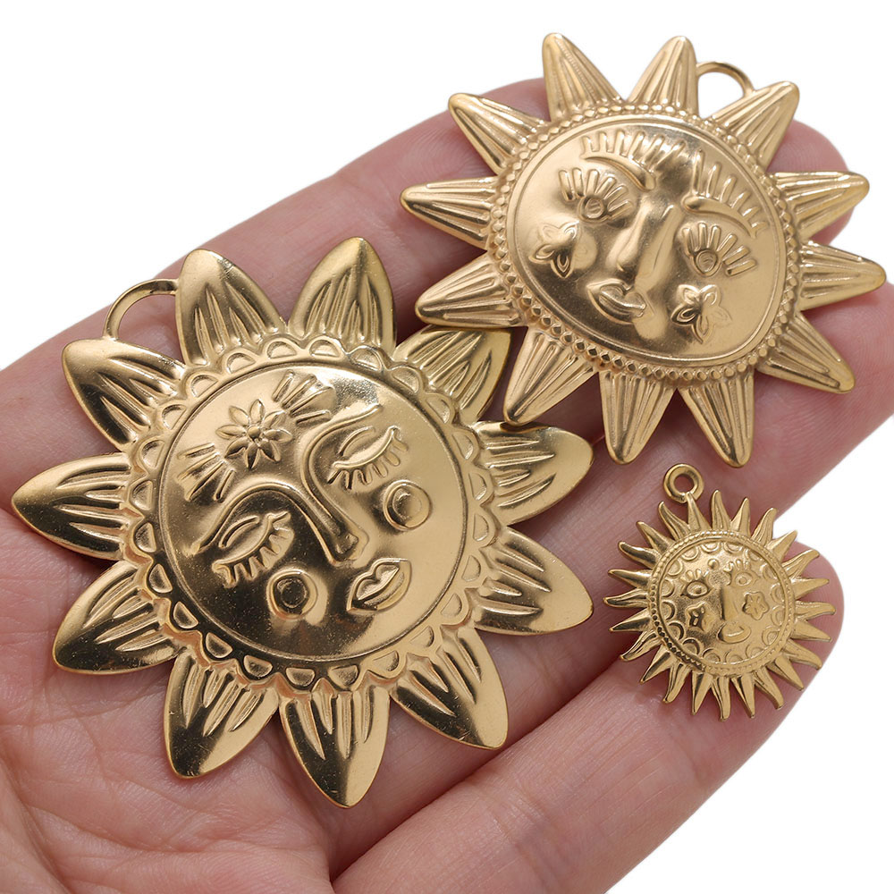 5 個 PVD ゴールドチャームステンレス鋼サンチャームヴィ - Embroidery Gold のレビューと価格