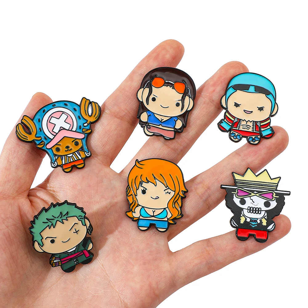 9 個クリエイティブ漫画ブローチアニメワンピースエナメルピン - Embroidery Garment のレビューと価格