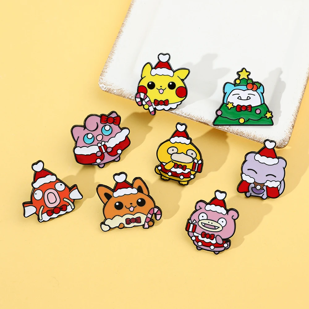 8 個クリスマススローポークブローチかわいいピカチュウミュウ - Embroidery Garment のレビューと価格