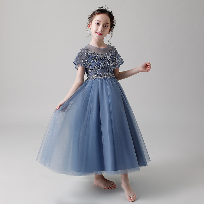 2025年 子供用ドレス パフスリーブ ガールズ プリンセス - Embroidery Abaya のレビューと価格