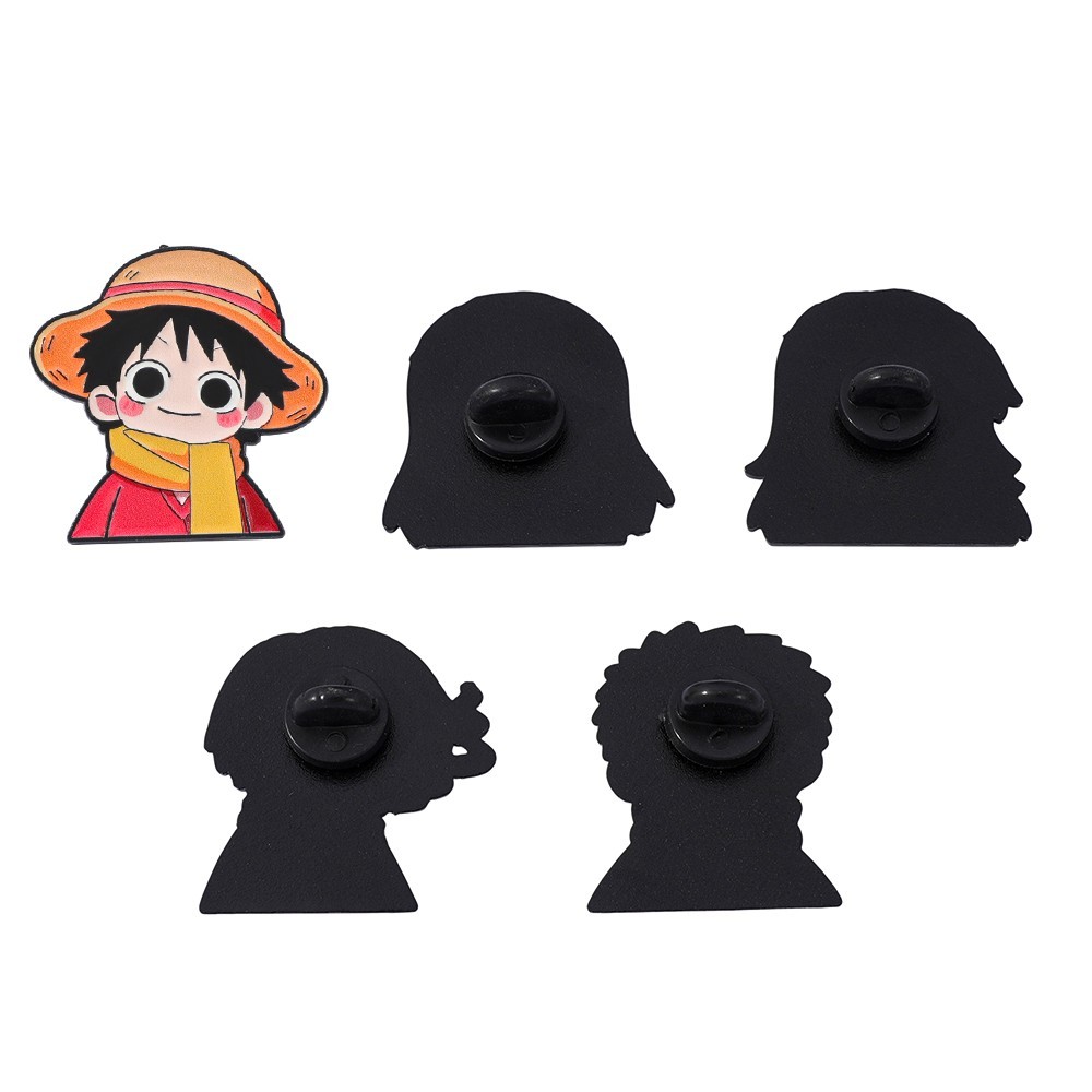 5個入り 可愛いアニメ漫画ブローチ 面白いナミ ルフィ ゾロ - Embroidery Garment のレビューと価格