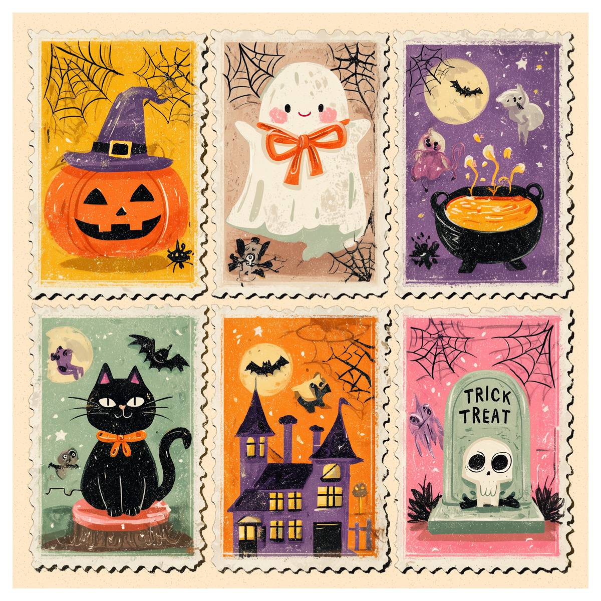 1pc 30X30CM/11.8 インチハロウィン 6 正方 - Embroidery X Pattern のレビューと価格
