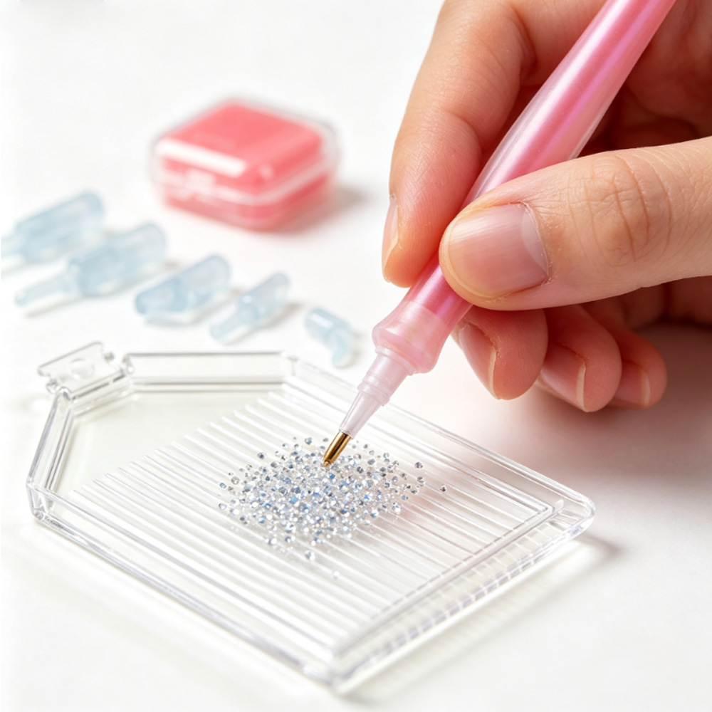 ダイヤモンドペインティングアクセサリーペントレイセット、ネイ - Embroidery Kit Starter のレビューと価格