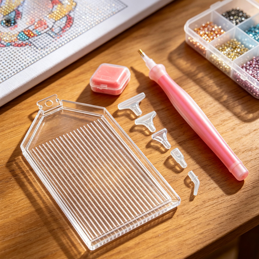 ダイヤモンドペインティングアクセサリーペントレイセット、ネイ - Embroidery Kit Starter のレビューと価格