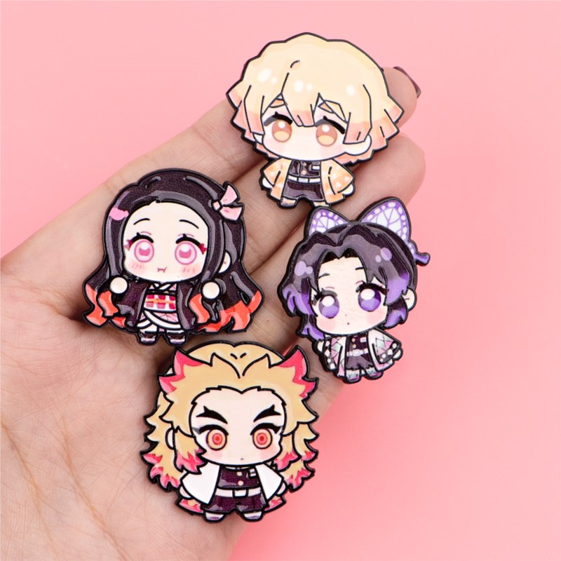 かわいい Q バージョン着物漫画キャラクターエナメルピンアニ - Embroidery Garment のレビューと価格