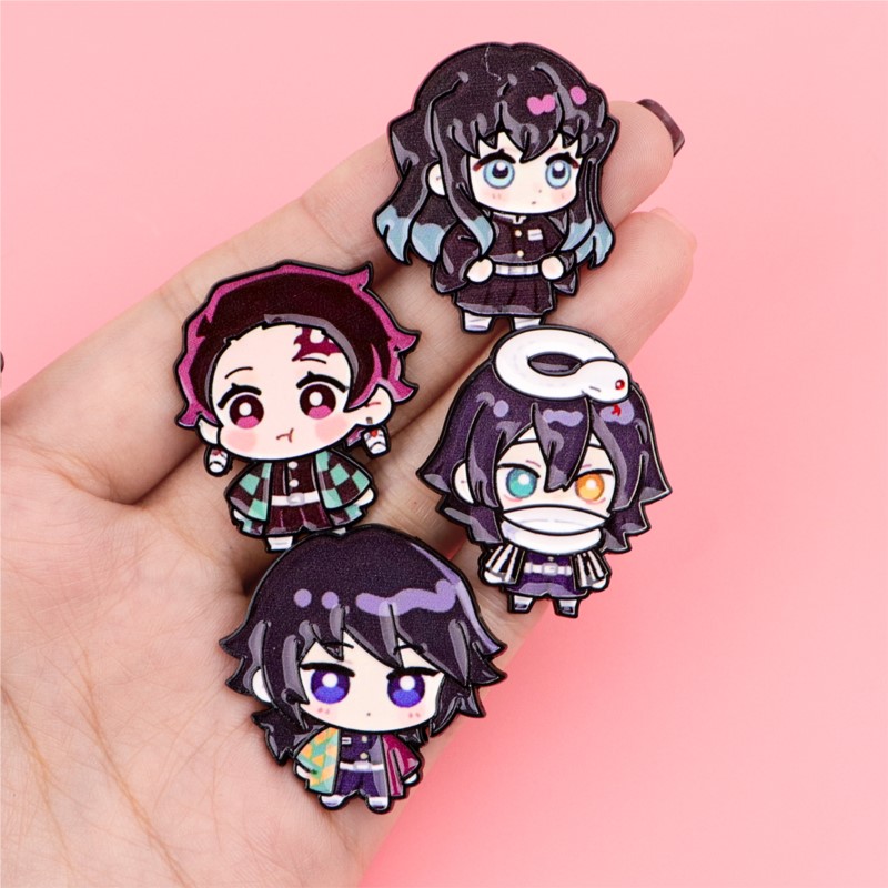 かわいい Q バージョン着物漫画キャラクターエナメルピンアニ - Embroidery Garment のレビューと価格