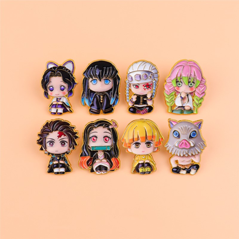 かわいい Q バージョン着物漫画キャラクターエナメルピンアニ - Embroidery Garment のレビューと価格