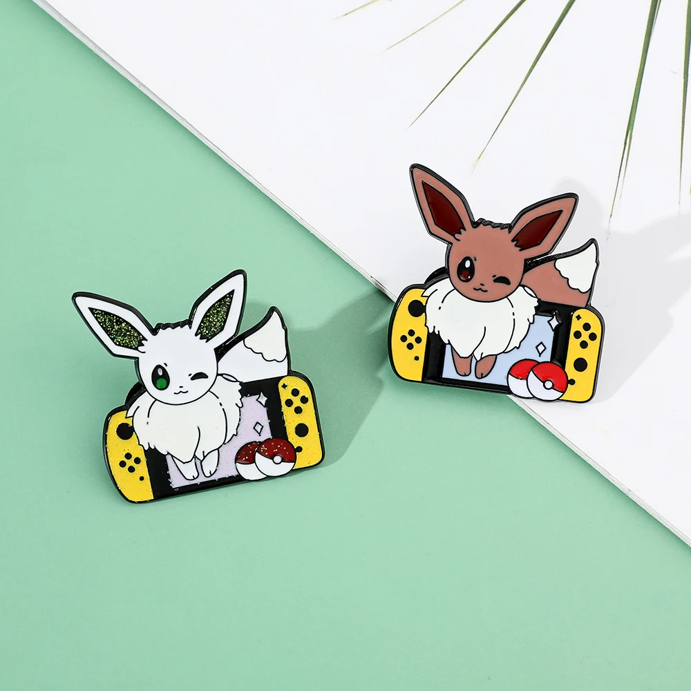 2 個アニメエルフ漫画ブローチクリエイティブイーブイゲームコ - Embroidery Garment のレビューと価格