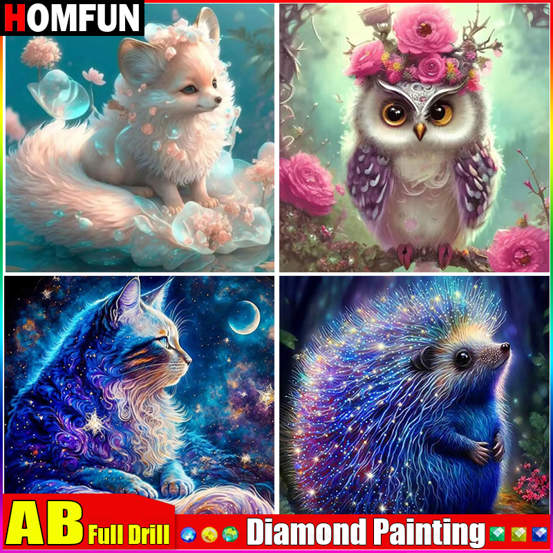 ダイヤモンドの絵「動物の猫」キツネ,完全なダイヤモンドの刺d - Embroidery X Pattern のレビューと価格