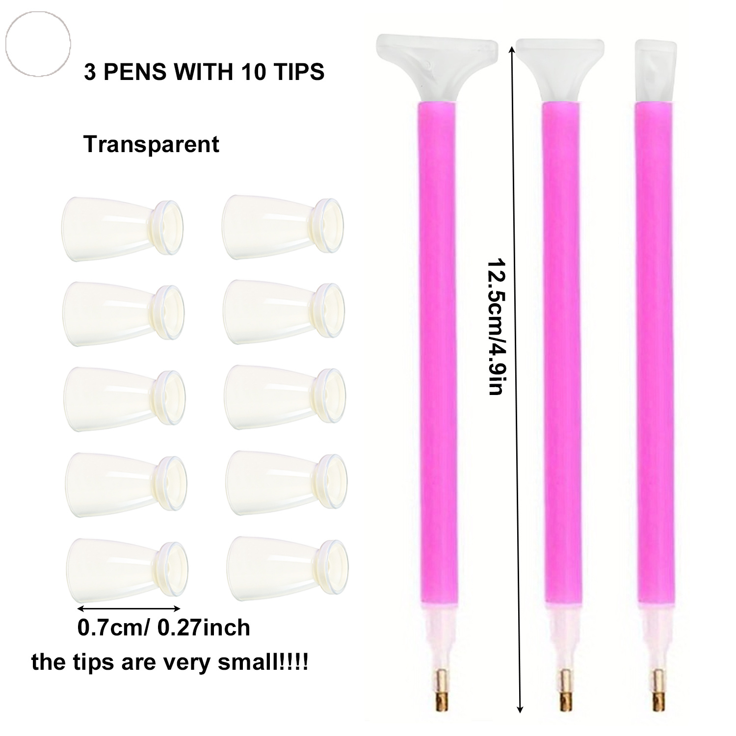 10個のシリコンチップと3本のペンが入ったダイヤモンドペイン - Embroidery Kit Starter のレビューと価格