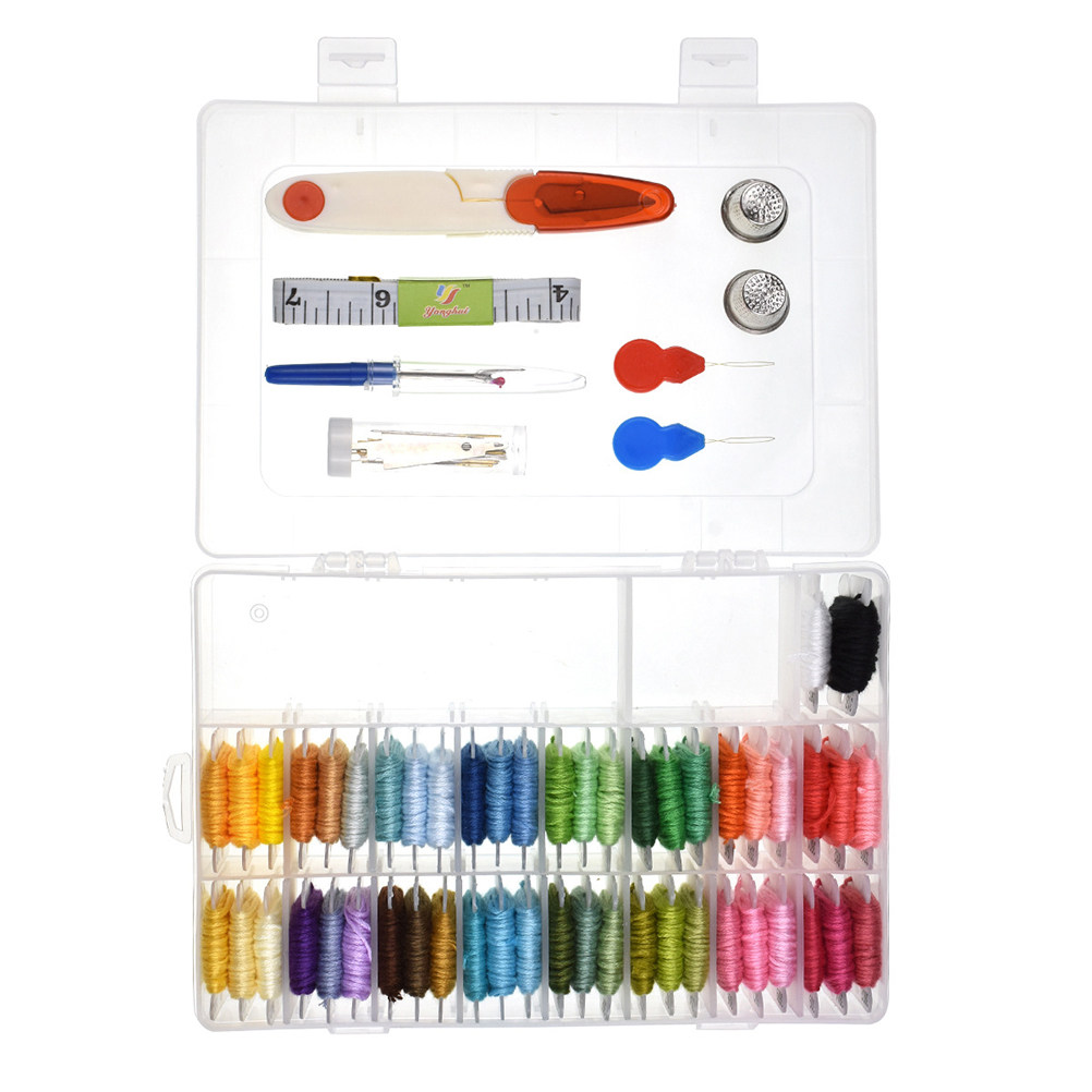 50種類の刺繍キット、初心者向けパターン入りキット、初心者用 - Embroidery Kit のレビューと価格