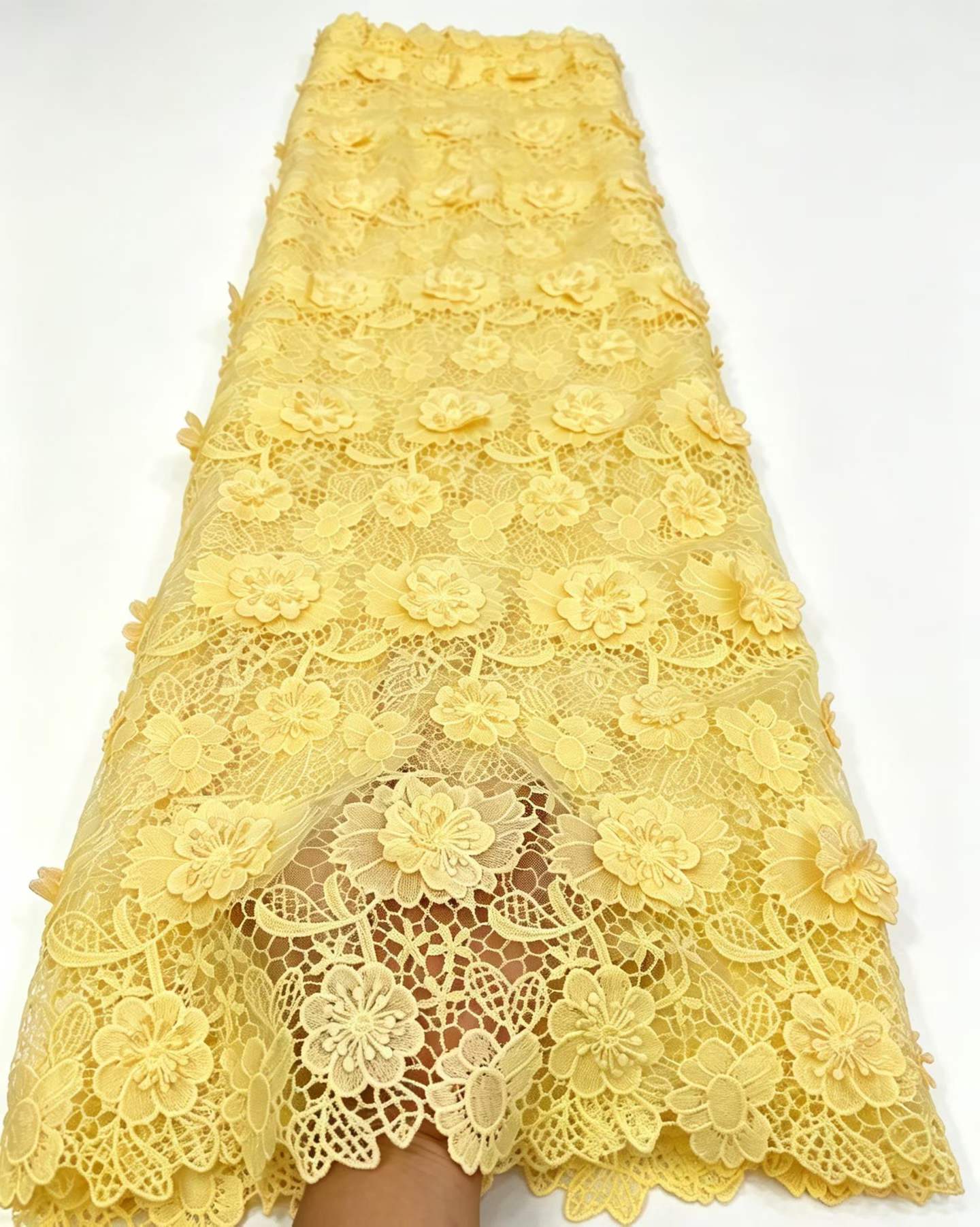 3D 刺繍ギピュール キュピオンレース肌に優しいアフリカコー - Embroidery Abaya のレビューと価格