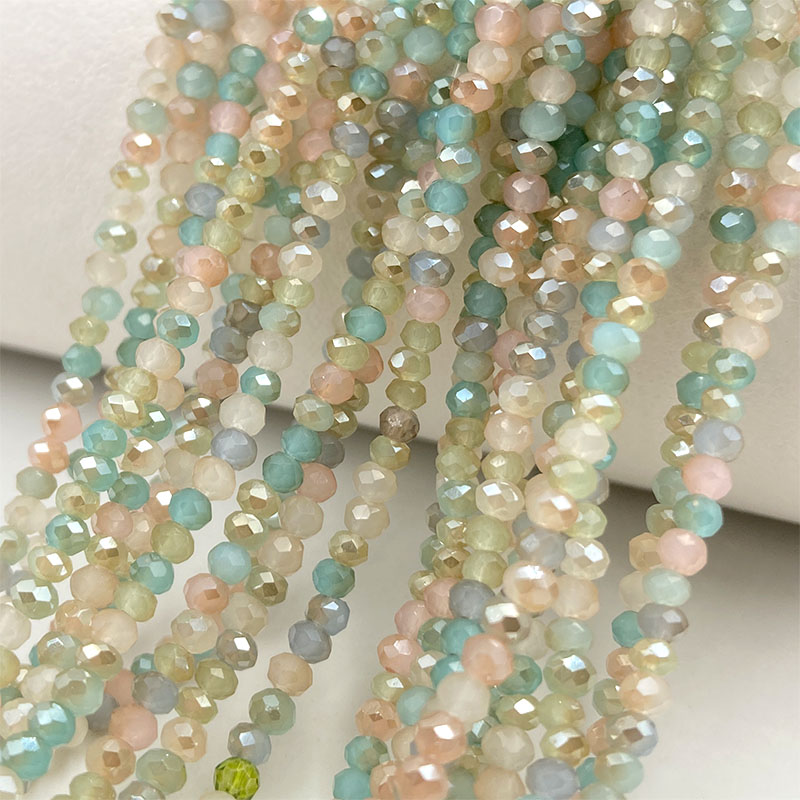 2 ミリメートル混合色ファセットクリスタルビーズジュエリー作 - Embroidery Glass Beads のレビューと価格