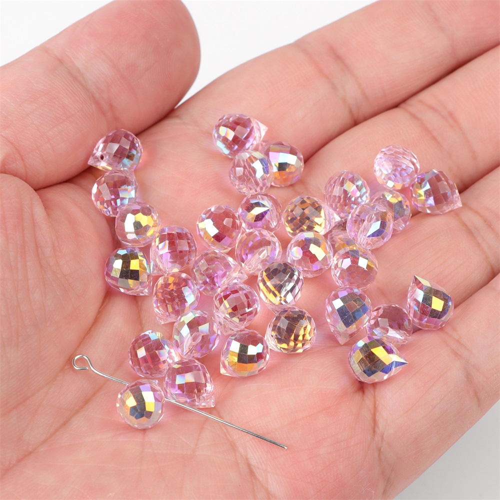 ファセットクリスタルチャーム8x 10mm,チャーム付きペン - Embroidery Glass Beads のレビューと価格