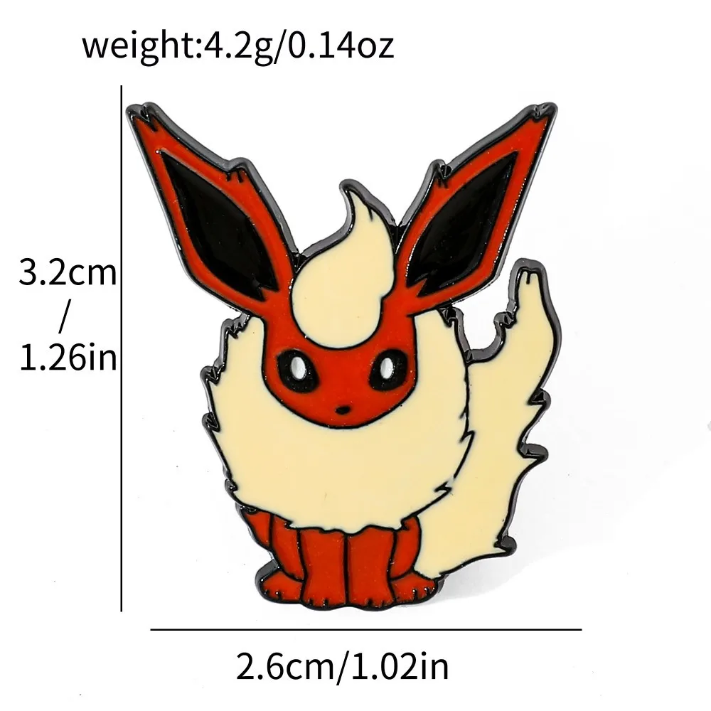 4 個のキャラクター漫画ブローチ Flareon Jiggl - Embroidery Garment のレビューと価格