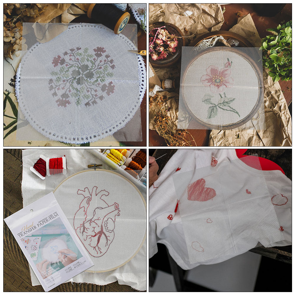 8 個の水溶性刺繍転写紙セット T シャツ、靴、衣類用刺繍安 - Embroidery Kit のレビューと価格