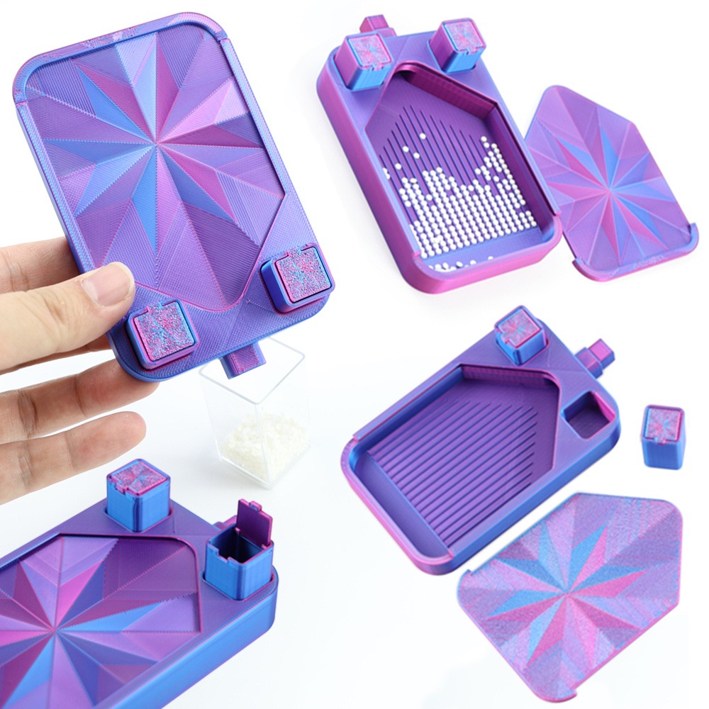 マルチカラーダイヤモンドペインティングトレイ（ゴミ箱2個付き - Embroidery Kit Starter のレビューと価格