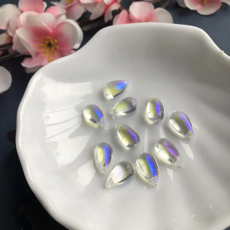 20pc 8 × 14 ミリメートルミックスカラーウォーター - Embroidery Glass Beads のレビューと価格