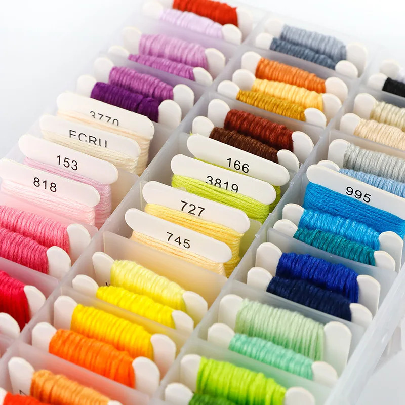 100%コットン刺繍糸キット、収納ケース付き、クロスステッチ - Embroidery Kit のレビューと価格