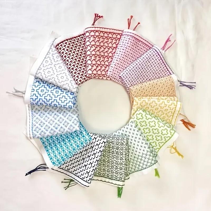 9/32個入り糸と針デニム生地手刺繍キット縫製用品水溶性刺し - Embroidery Kit のレビューと価格